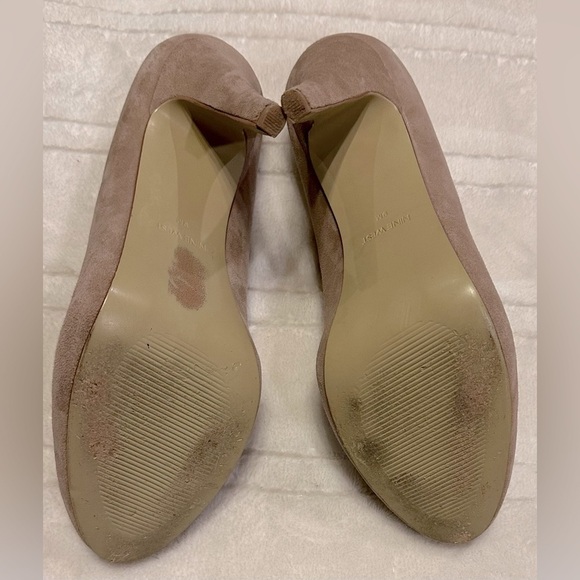 Nine West beige suede high heels size 9M - Picture 4 of 6